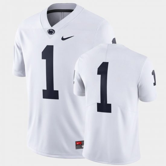 #1 Custom College Football Penn State Limited Mens White Jersey 266082-825