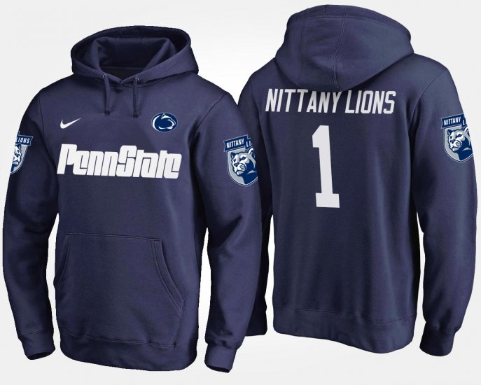 #1 Name and Number Nittany Lions No.1 Men Navy Hoodie 528791-161