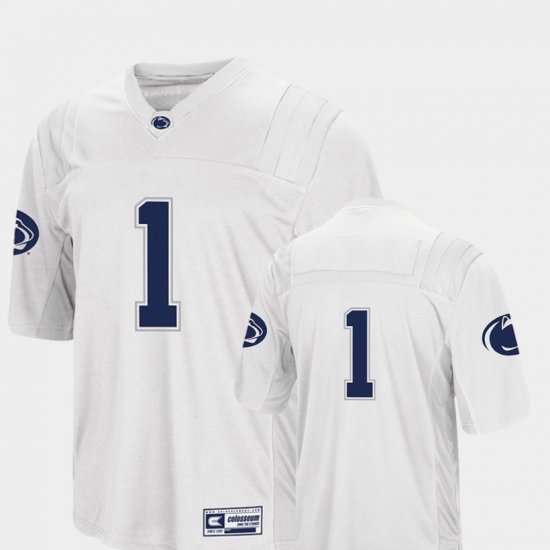 #1 College Football Nittany Lions Authentic Men\'s White Jersey 512394-235