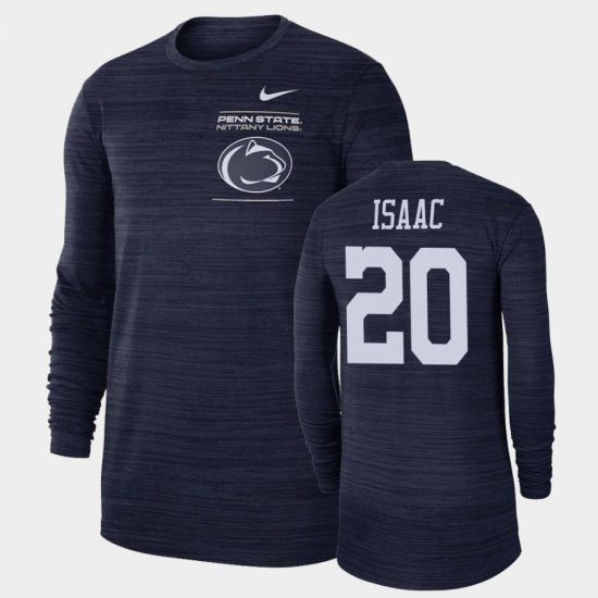 #20 Adisa Isaac 2021 Sideline Velocity PSU Long Sleeve Men\'s Navy T-Shirt 974898-824