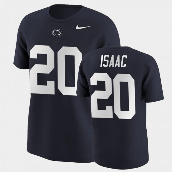 #20 Adisa Isaac College Football Nittany Lions Name & Number Men\'s Navy T-Shirt 208015-906