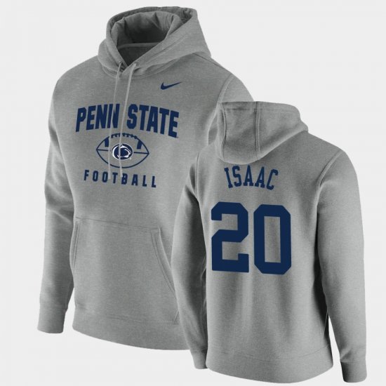 #20 Adisa Isaac Oopty Oop Penn State Nittany Lions Football Pullover Men\'s Gray Hoodie 114495-217