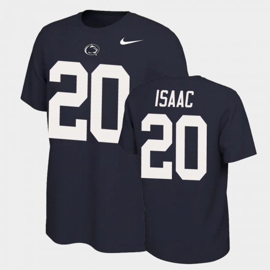 #20 Adisa Isaac Name and Number PSU Name & Number Retro Men\'s Navy T-Shirt 998184-747