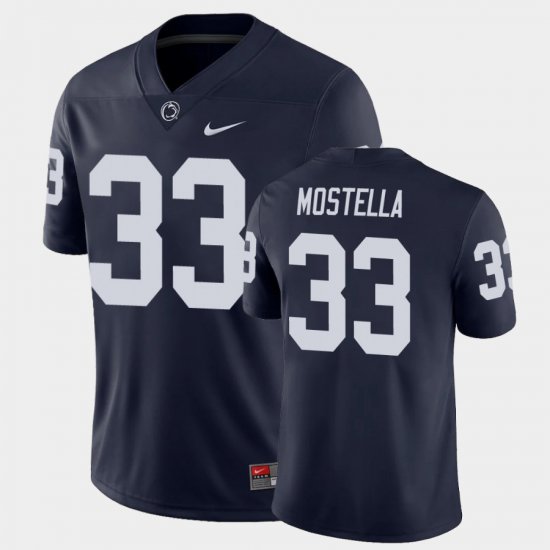 #33 Bryce Mostella College Football PSU Game Men\'s Navy Jersey 776162-148