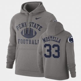 #33 Bryce Mostella Retro Football PSU Pullover Men Heathered Gray Hoodie 494540-665 #33 Bryce Mostella Retro Football PSU Pullover Men Heathered Gray Hoodie 494540-665