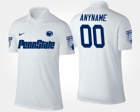 #00 Custom Name and Number Penn State Men's White Polo 607170-759