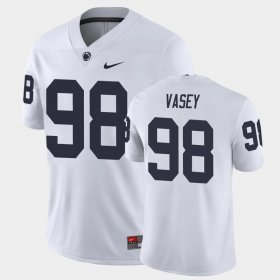 #98 Dan Vasey College Football PSU Game Men White Jersey 375431-938