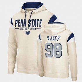 #98 Dan Vasey Fortress PSU Pullover Men's Cream Hoodie 782322-473 #98 Dan Vasey Fortress PSU Pullover Men's Cream Hoodie 782322-473