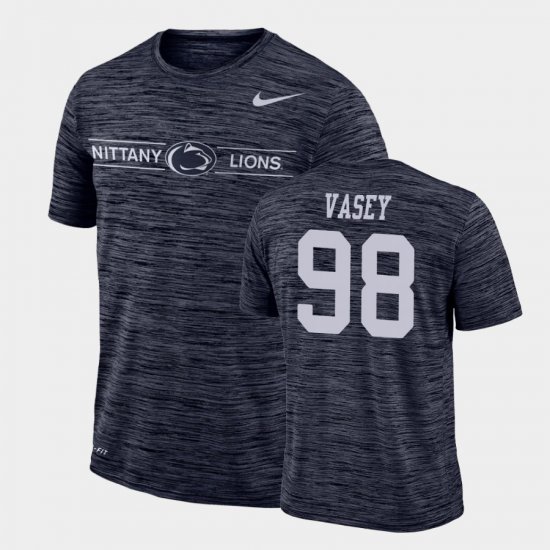 #98 Dan Vasey GFX Velocity Nittany Lions Sideline Legend Performance Mens Navy T-Shirt 900744-985