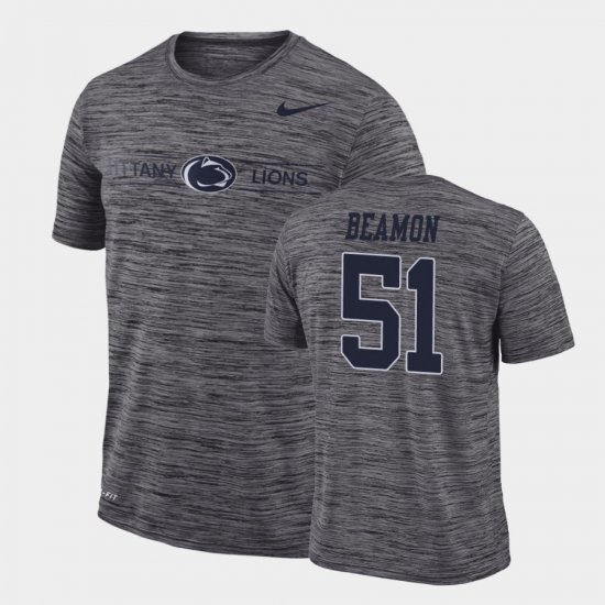 #51 Hakeem Beamon GFX Velocity Penn State Sideline Legend Performance Mens Gray T-Shirt 837726-415