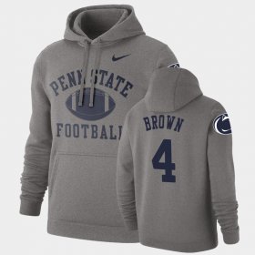 #4 Journey Brown Retro Football Penn State Nittany Lions Pullover Mens Heathered Gray Hoodie 828596-803 #4 Journey Brown Retro Football Penn State Nittany Lions Pullover Mens Heathered Gray Hoodie 828596-803