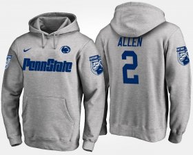 #2 Marcus Allen Name and Number Nittany Lions Mens Gray Hoodie 559519-222