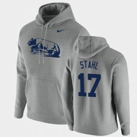 #17 Mason Stahl Vintage School Logo Penn State Nittany Lions Pullover Men Heathered Gray Hoodie 310937-675