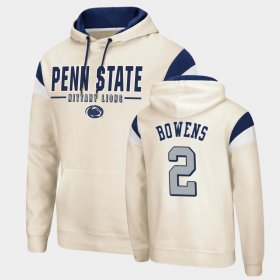 #2 Micah Bowens Fortress Nittany Lions Pullover Men's Cream Hoodie 346126-568