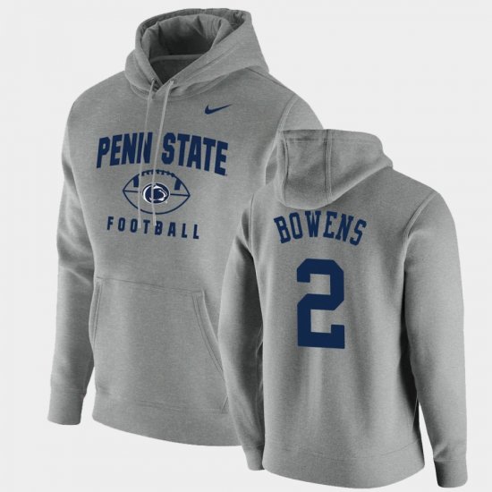 #2 Micah Bowens Oopty Oop Nittany Lions Football Pullover Men\'s Gray Hoodie 670755-312