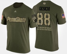 #88 Mike Gesicki Military Penn State Short Sleeve With Message Mens Camo T-Shirt 963157-326 #88 Mike Gesicki Military Penn State Short Sleeve With Message Mens Camo T-Shirt 963157-326
