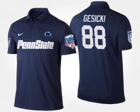 #88 Mike Gesicki Bowl Game PSU Fiesta Bowl Name and Number Men Navy Polo 423354-698