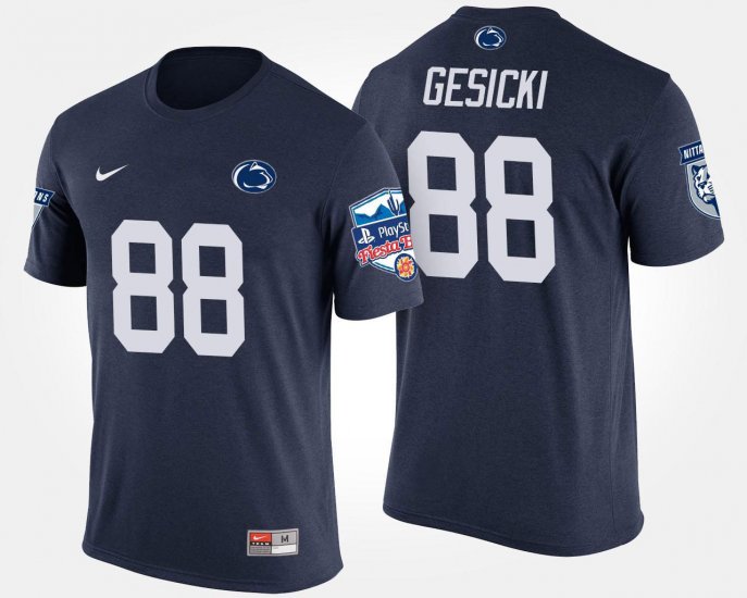 #88 Mike Gesicki Bowl Game Penn State Fiesta Bowl Men Navy T-Shirt 980087-649