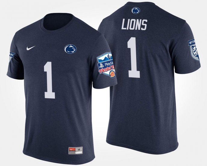 #1 Bowl Game Penn State Nittany Lions No.1 Fiesta Bowl Name and Number Men Navy T-Shirt 498724-814