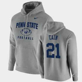 #21 Noah Cain Oopty Oop PSU Football Pullover Mens Gray Hoodie 933609-440 #21 Noah Cain Oopty Oop PSU Football Pullover Mens Gray Hoodie 933609-440