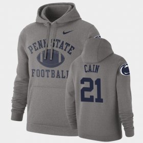 #21 Noah Cain Retro Football Penn State Nittany Lions Pullover Men Heathered Gray Hoodie 737724-619 #21 Noah Cain Retro Football Penn State Nittany Lions Pullover Men Heathered Gray Hoodie 737724-619