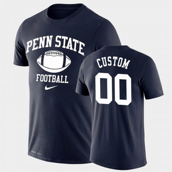 #00 Custom Retro Football Penn State Lockup Legend Performance Men Navy T-Shirt 937525-862