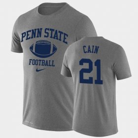 #21 Noah Cain Retro Football Penn State Lockup Legend Performance Men's Heathered Gray T-Shirt 579776-874 #21 Noah Cain Retro Football Penn State Lockup Legend Performance Men's Heathered Gray T-Shirt 579776-874