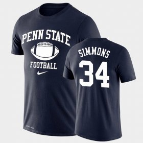 #34 Shane Simmons Retro Football PSU Lockup Legend Performance Men Navy T-Shirt 724728-401 #34 Shane Simmons Retro Football PSU Lockup Legend Performance Men Navy T-Shirt 724728-401
