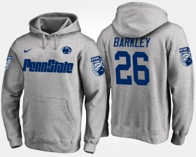 #26 Saquon Barkley Name and Number Penn State Men Gray Hoodie 866948-377 #26 Saquon Barkley Name and Number Penn State Men Gray Hoodie 866948-377