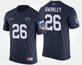 #26 Saquon Barkley Bowl Game Penn State Fiesta Bowl Men's Navy T-Shirt 256727-963