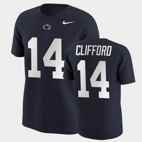 #14 Sean Clifford College Football Penn State Name & Number Men\'s Navy T-Shirt 552569-268