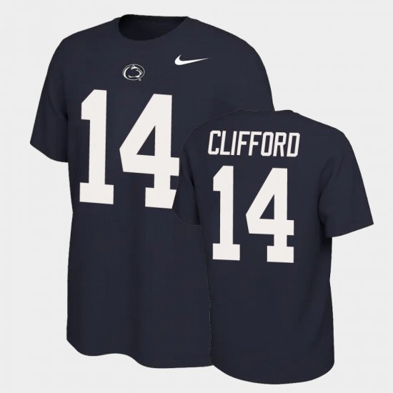 #14 Sean Clifford Name and Number PSU Name & Number Retro Men\'s Navy T-Shirt 358212-656