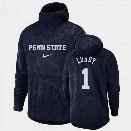 #1 Seth Lundy Basketball Spotlight Nittany Lions Pullover Team Logo Mens Navy Hoodie 663678-210