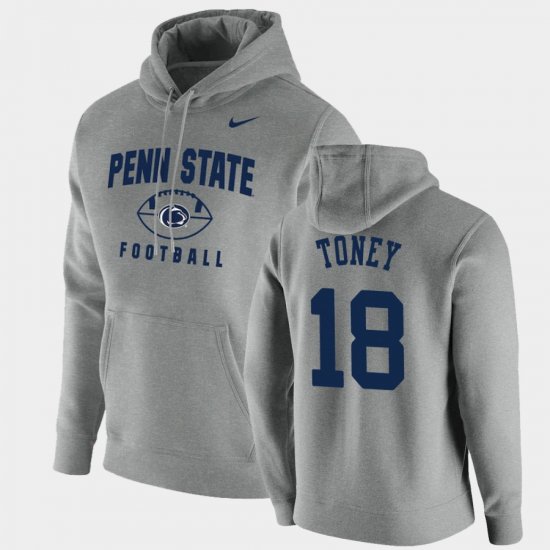 #18 Shaka Toney Oopty Oop Penn State Football Pullover Men\'s Gray Hoodie 935248-728