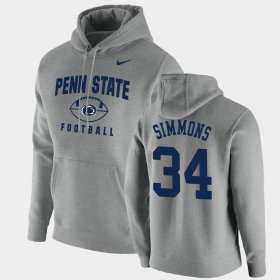 #34 Shane Simmons Oopty Oop Penn State Football Pullover Mens Gray Hoodie 942712-477 #34 Shane Simmons Oopty Oop Penn State Football Pullover Mens Gray Hoodie 942712-477