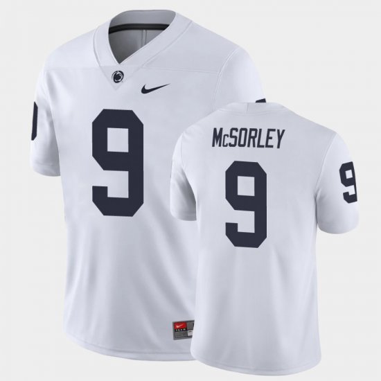 #9 Trace McSorley College Football Penn State Nittany Lions Game Mens White Jersey 168246-457