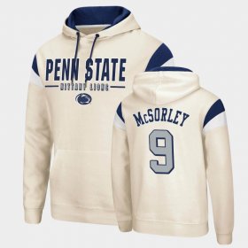 #9 Trace McSorley Fortress Nittany Lions Pullover Men's Cream Hoodie 353092-183 #9 Trace McSorley Fortress Nittany Lions Pullover Men's Cream Hoodie 353092-183