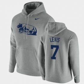 #7 Will Levis Vintage School Logo PSU Pullover Men's Heathered Gray Hoodie 198995-320 #7 Will Levis Vintage School Logo PSU Pullover Men's Heathered Gray Hoodie 198995-320