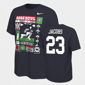 #23 Curtis Jacobs College Football PSU 2023 Rose Bowl Men's Navy T-Shirt 903432-814 #23 Curtis Jacobs College Football PSU 2023 Rose Bowl Men's Navy T-Shirt 903432-814