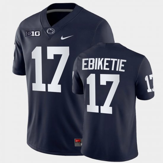 #17 Arnold Ebiketie College Football Penn State Nittany Lions Game Men\'s Navy Jersey 657050-864