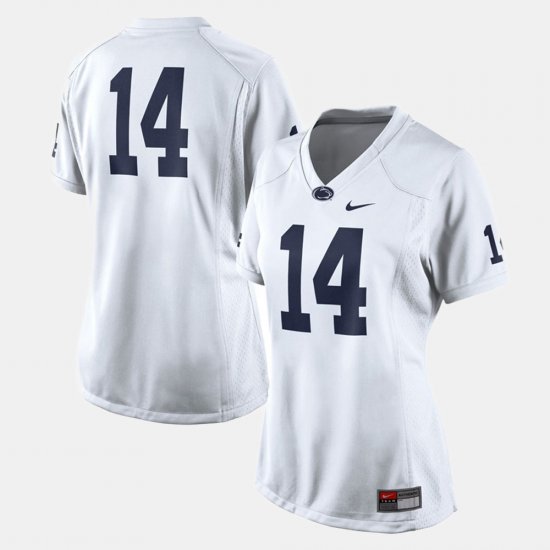 #14 College Football Nittany Lions Women\'s White Jersey 254720-490