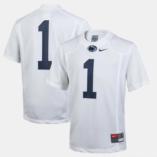 #1 College Football Penn State Youth White Jersey 178896-265