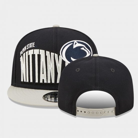 Team Logo Penn State Two-Tone Vintage Wave 9FIFTY Snapback Unisex Navy Hat 835333-392