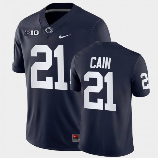 #21 Noah Cain College Football Penn State Game Men\'s Navy Jersey 266549-745