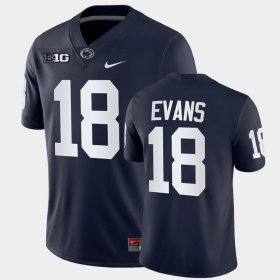 #18 Omari Evans College Football Nittany Lions Game Men's Navy Jersey 343523-567