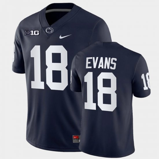 #18 Omari Evans College Football Nittany Lions Game Men\'s Navy Jersey 343523-567