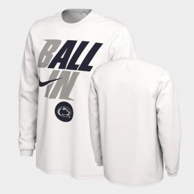 Ball In Bench Penn State Nittany Lions Long Sleeve Men White T-Shirt 560480-152 Ball In Bench Penn State Nittany Lions Long Sleeve Men White T-Shirt 560480-152