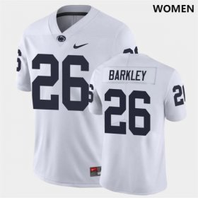 #26 Saquon Barkley Penn State Nittany Lions Football Women's White Jersey 712807-730