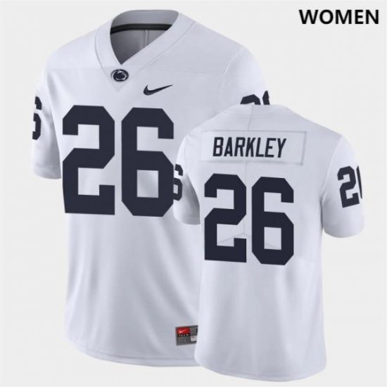 #26 Saquon Barkley Penn State Nittany Lions Football Women\'s White Jersey 712807-730