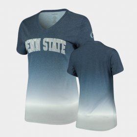 Ombre Nittany Lions V-Neck Women Navy T-Shirt 835121-323